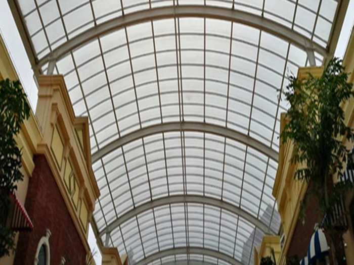 青岛屋面网架顶棚吊装方案